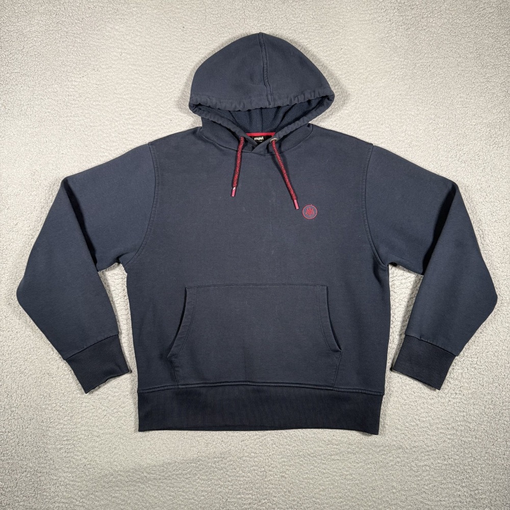 Mavi Hoodie Mens Medium Blue Pullover Sweatshirt Casual Preppy Pockets Logo